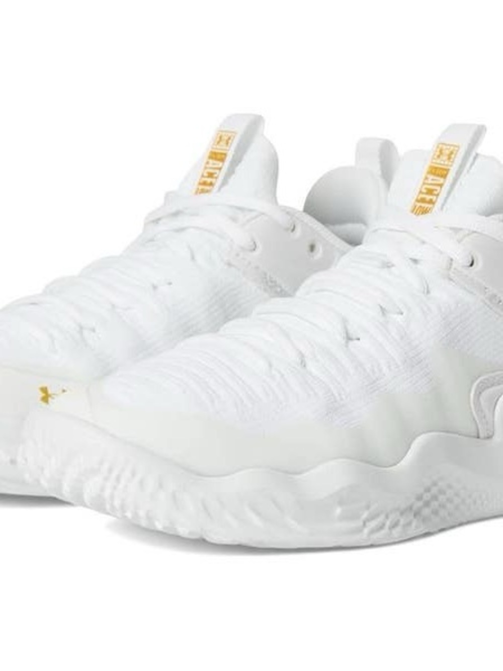 Brand New Under Armour Wmns Flow Ace Low  'White Metallic Gold'
